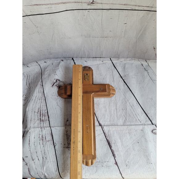 11 Inch Size Wooden Cross Wall Hanging Decor Christian Cross Inside Compartment - Picture 3 of 9